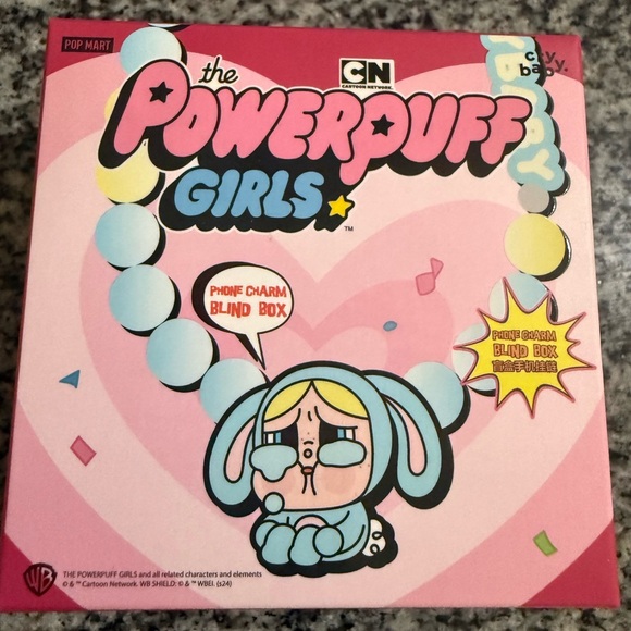 Pink and Blue Cell Phone Holster with Powerpuff Girls Design - Picture 1 of 4